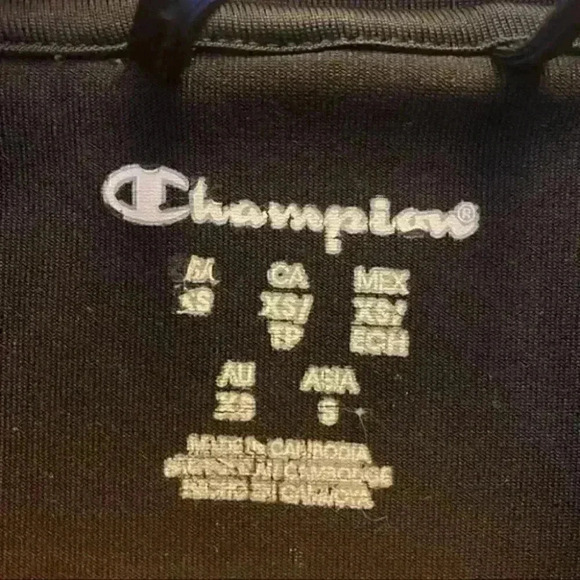 Champion Track Jacket Workout Running Gym Active Full Zip Up Black Size XS - Picture 4 of 14